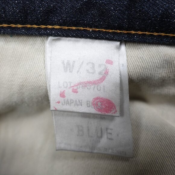 Japan Blue Selvedge Raw Denim Jeans Men's 32x26 Straight Leg Made in Japan - Picture 4 of 14